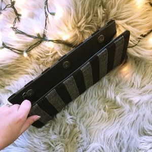Black Striped Clutch